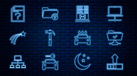 set line loading ftp operation successful mail vector image