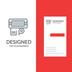 Adapter connection data input grey logo design vector