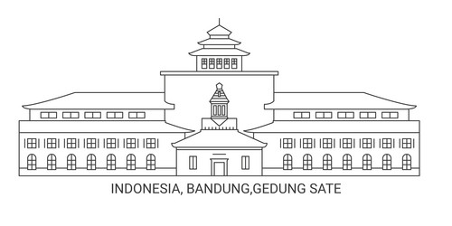 Gedung Sate Bandung Vector Images (26)