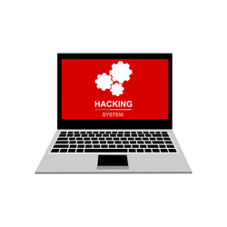 laptop computer malware spam data insecure vector image