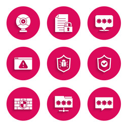 set system bug folder with password vector image