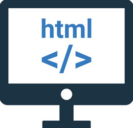 development html icon simple editable design vector image