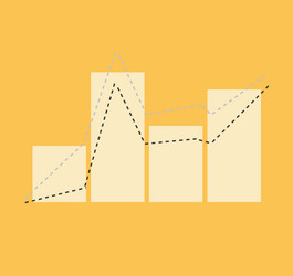 graphical statistics analytics data growth element vector image
