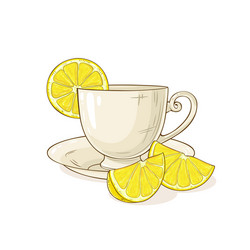 Lemon tea Royalty Free Vector Image - VectorStock