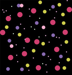 abstract seamless background with circles on black vector image