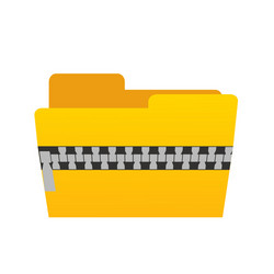 closed zip web computer folder for design vector image