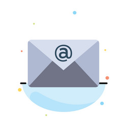 email inbox mail abstract flat color icon template vector image