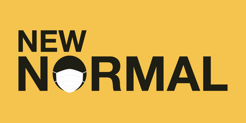 New normal signage design concept Royalty Free Vector Image