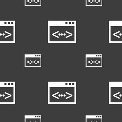 code sign icon programmer symbol seamless pattern vector image