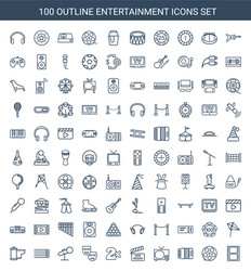 entertainment icons vector