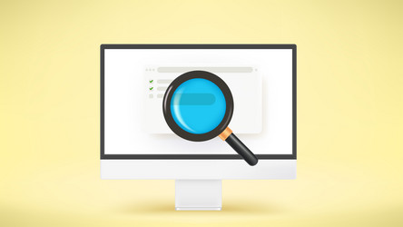 modern computer with operating system user vector image