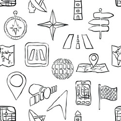 Navigation Sketch Pattern vector image