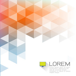 abstract colorful triangle overlapping with white vector image