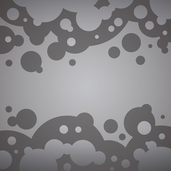 Abstract silver background with round bubbles vector