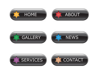 Web navigation buttons vector