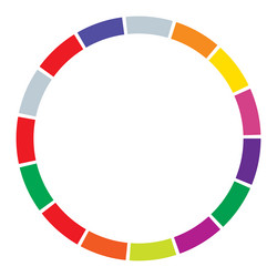 16 part section segmented circle abstract dashed vector image