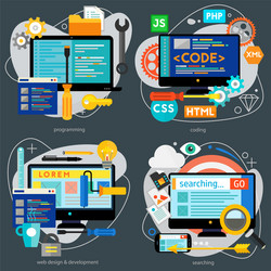 coding programming scripting and development vector