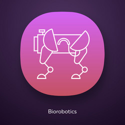 Biorobotics app icon dog-like robot robotic vector