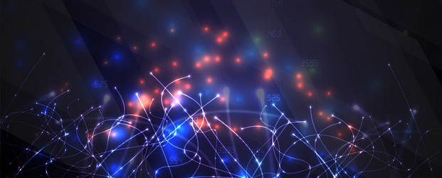 neural network concept connected cells with links vector image