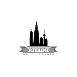 riyadh saudi arabia city symbol silhouette vector