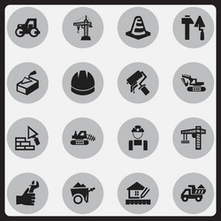 Set of 16 editable structure icons includes vector