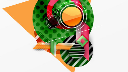 complex geometric background with circles vector image