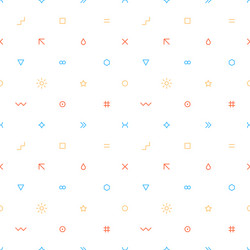 seamless pattern in thin flat style vector image