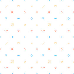 Seamless pattern in thin flat style vector