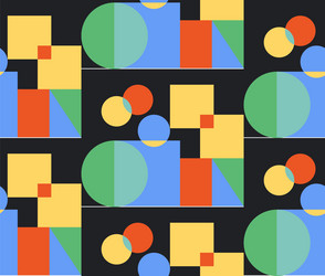 seamless pattern simple geometry forms vector image
