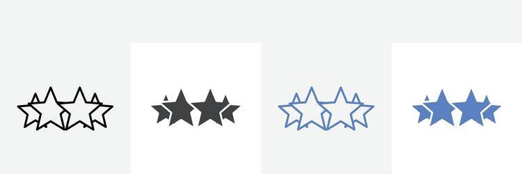 4 star rating icon set use for web ui or app vector image
