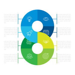 4 step process modern infographic diagram graph Vector Image