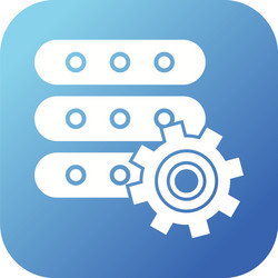 beautiful database settings glyph icon vector image