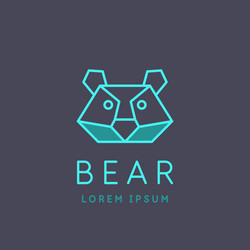 minimalistic and stylish bear emblem vector