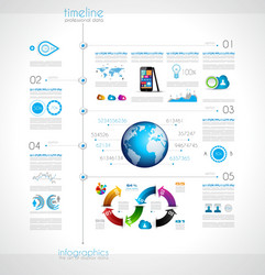 timeline to display your data with infographic vector image