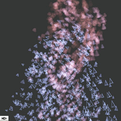 dynamic emitted particles motion bokeh effect vector image