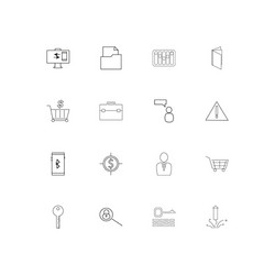 internet of things linear thin icons set outlined vector image