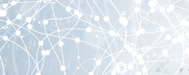 neural network concept connected cells with links vector image