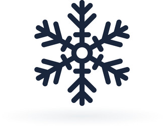 Simple icon a snowflake in line style vector