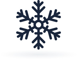 Simple icon a snowflake in line style vector