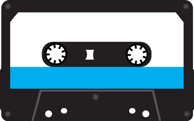 Cassette tape isolated on a white background vector