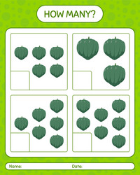how many counting game with acorn squash vector image