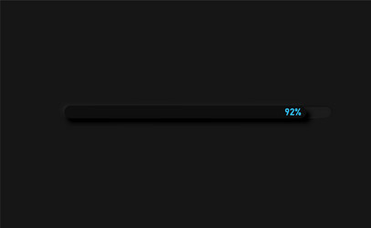 Very high detailed black user interface loading Vector Image