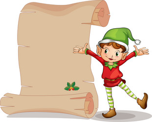 a dwarf with an empty signage vector image