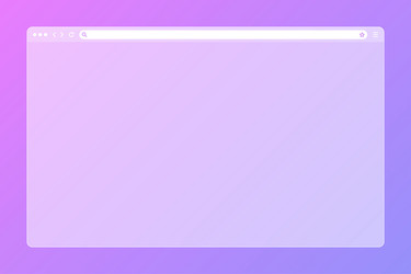 blank transparent web browser window with toolbar vector image