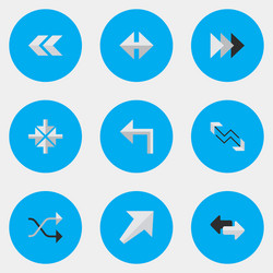 Set of simple pointer icons vector