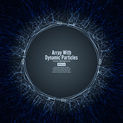 array with splash emitted particles vector image
