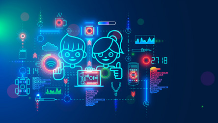 electronics engineering and hardware programming vector image
