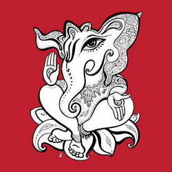 ganesha hand drawn Vector Image