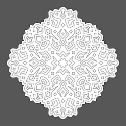 Line art for coloring book with geometric pattern Vector Image