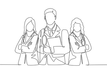 One continuous single line drawing of young Vector Image
